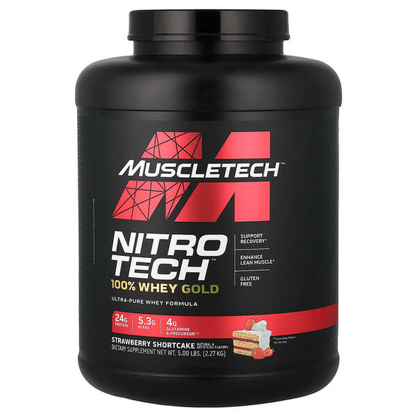 Muscle Tech Nitro Tech Whey Gold 5 03 Libras Strawberry Short Cake