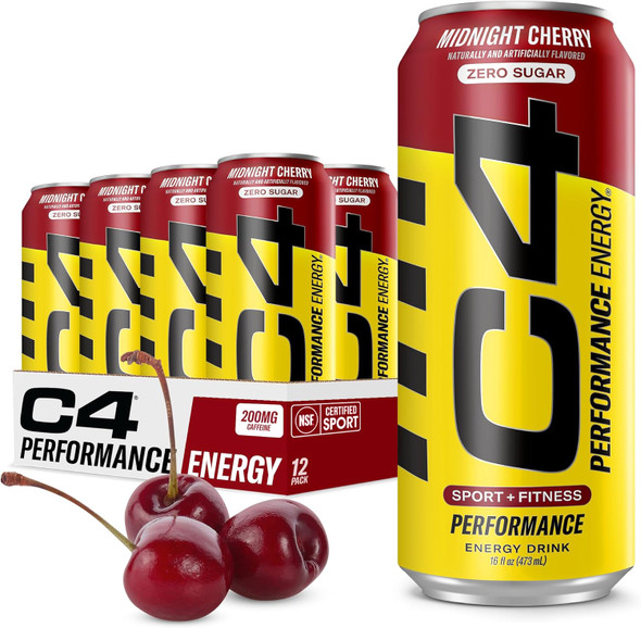 Cellucor C4 Energy Carbonatada 16Oz 12Pk Midnight Cherry