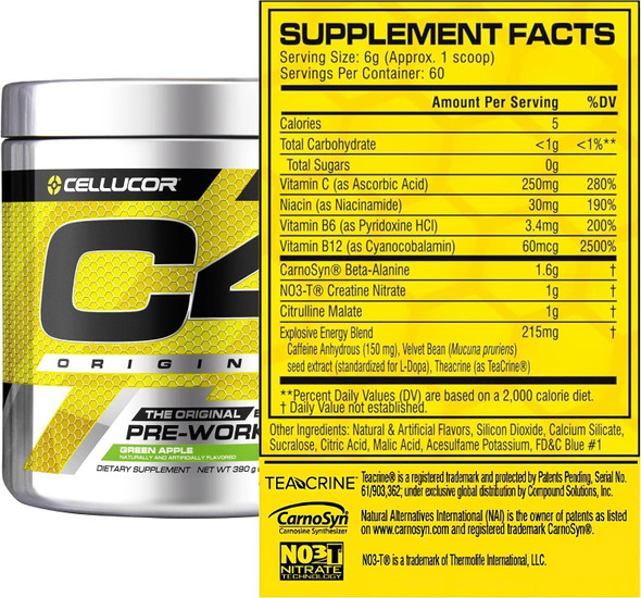 Cellucor C4 Original 30 Porciones Green Apple