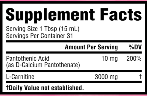Core Nutritionals Liquid L Carnitine 16Oz Orange Cream