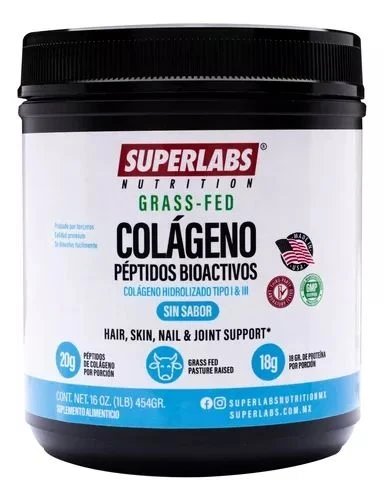 Superlabs Colageno Hidrolizado 454 Gr sin Sabor