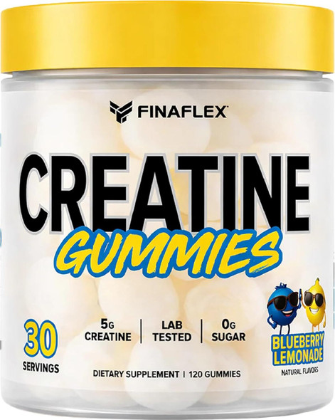 Finaflex Creatine Gummies 120 Gummies Blueberry Lemonade