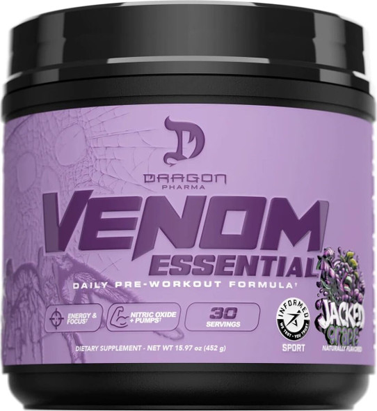 Dragon Pharma Venom Essential 30 Porciones Sour Gummy Derek Lunsford Sabor