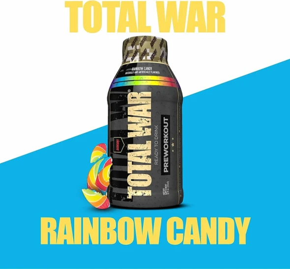 Redcon1 Total War Lista para Beber 12 Onzas 12 Paquete Rainbow Candy