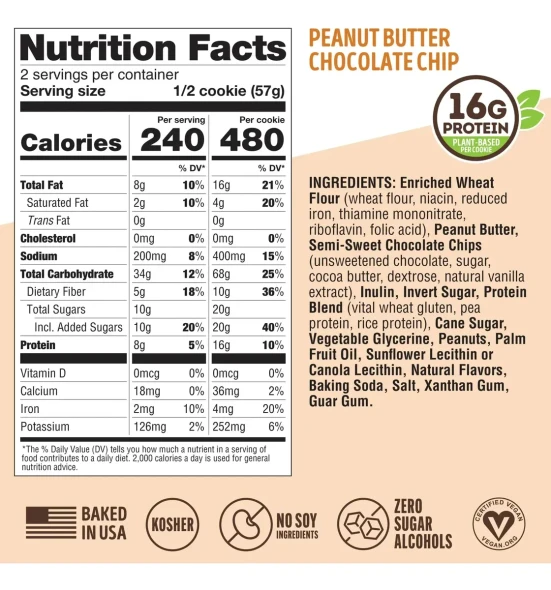 L Complete Cookie 12 Cookies Peanut Butter Chocolate