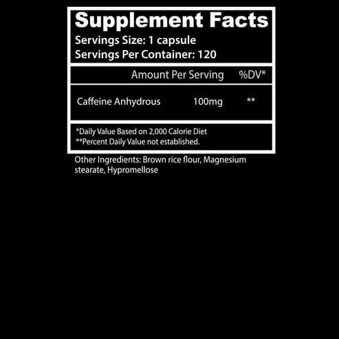 Insane Labz Acs Caffeine 100 mg 120 Cápsulas 20