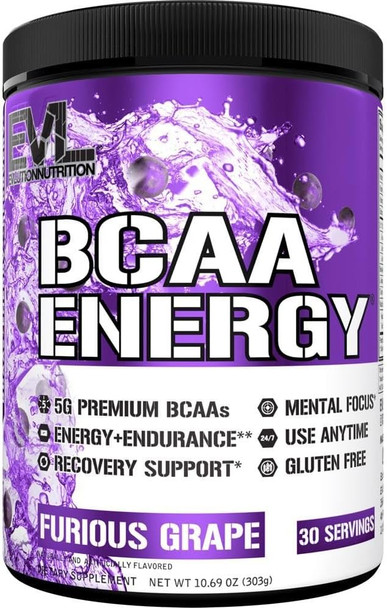 Evlution Nutrition BCAA Energy 30 Porciones Furious Grape