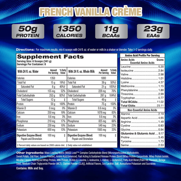 Mhp Up Your Mass Xxxl 1350 6 Libras Vainilla