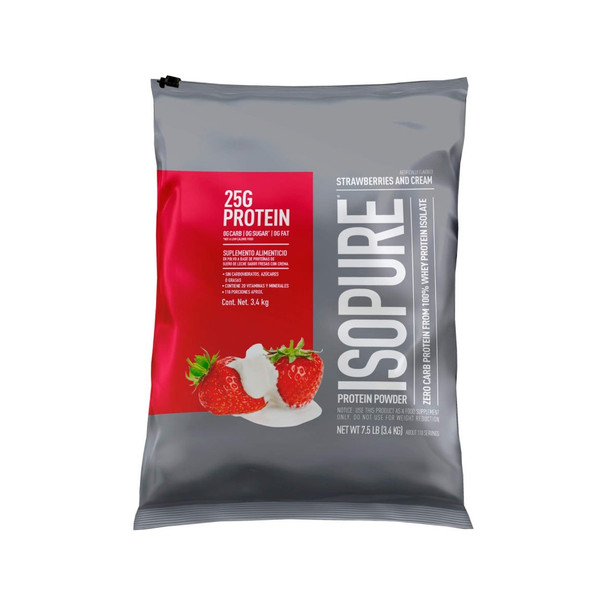 Nb Isopure Zero Carb Bag 7 5 lb Strawberry