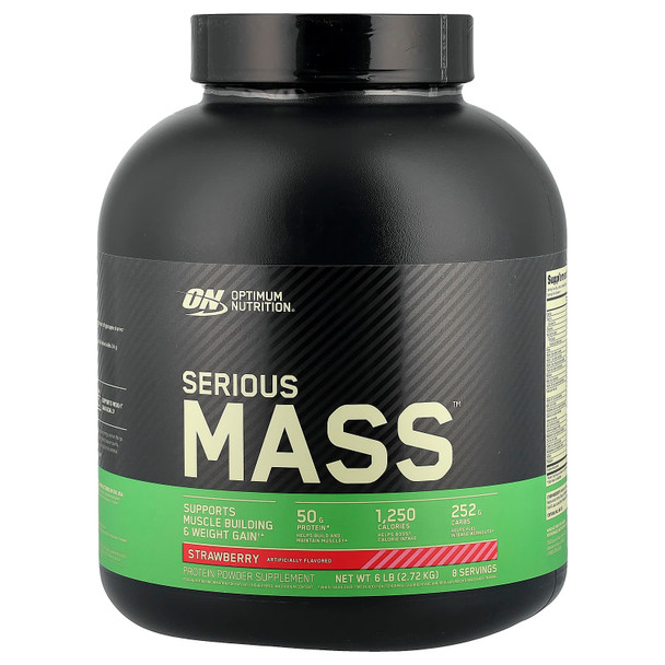 Optimum Nutrition Serious Mass 6 Libras Strawberry