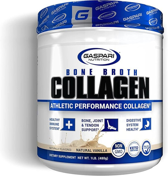 Gaspari Nutrition Bone Broth Athletic Collagen 30 Porciones Vainilla