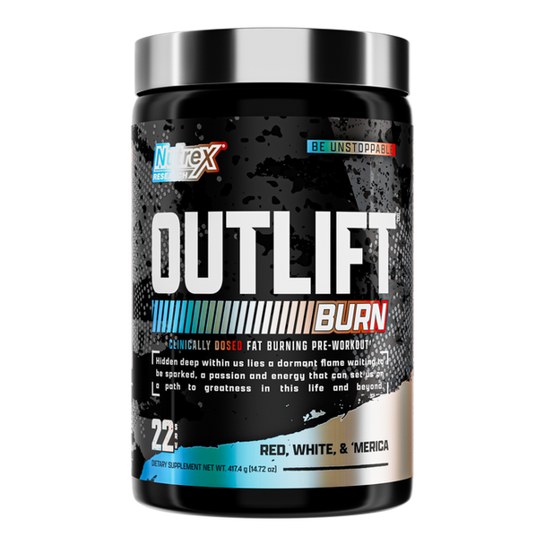 Nutrex Research Outlift Burn 22 Porciones Red White Merica 1 Paq