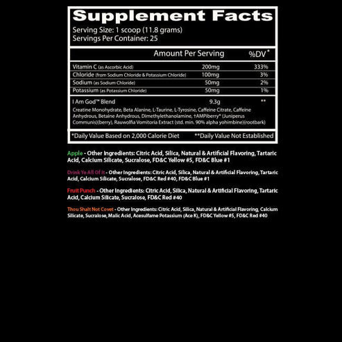 Insane Labz I Am God 25 Porciones Apple