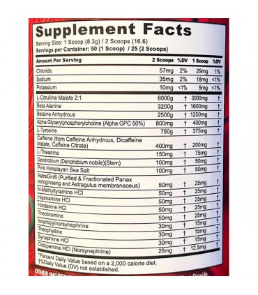 Panda Rampage Pre - Entreno 50 Porciones Unicorn Blood