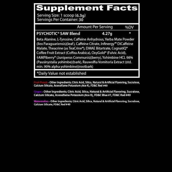 Insane Labz Saw Series Psychotic 30 Porciones Blue Raspberry