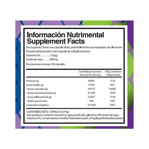 Alpha Vitamina D3 125Mg 5 000 Iu 30 Cápsulas