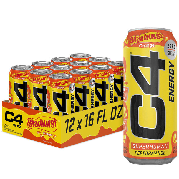 Cellucor C4 Energy Carbonatada 16Oz 12Pk Orange Starburst