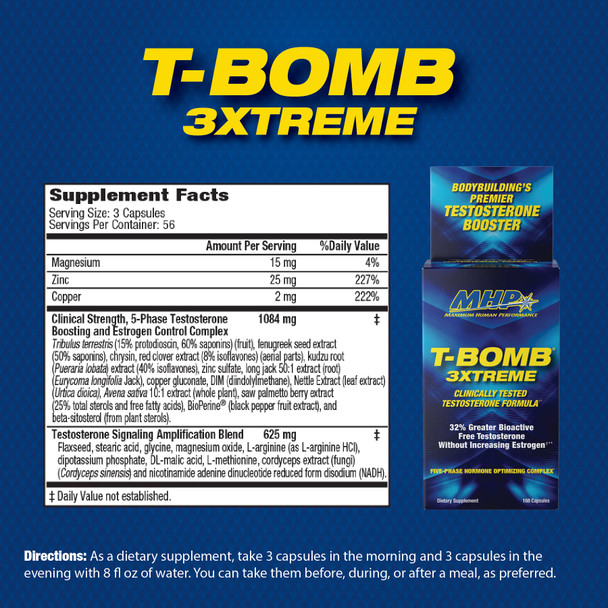 Mhp T Bomb 3Xtreme C 168 Tabletas