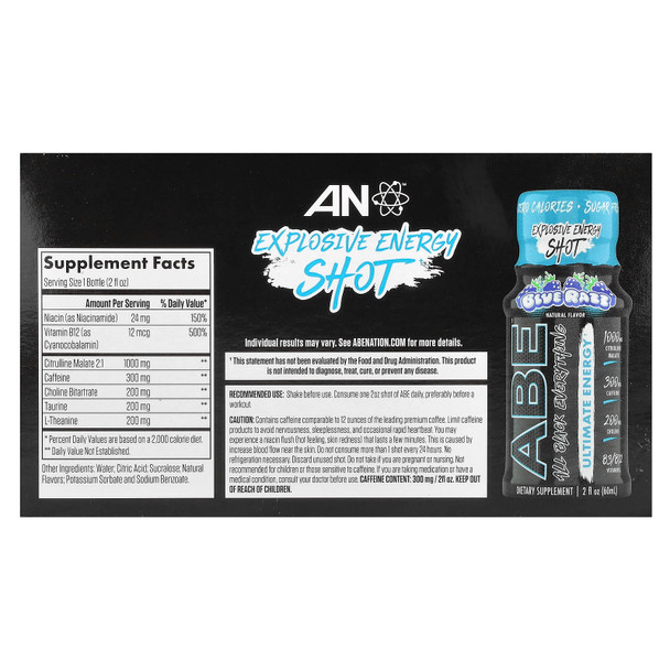 Applied Nutrition Abe Shot 60 ml 12 Paquete Blue Razz