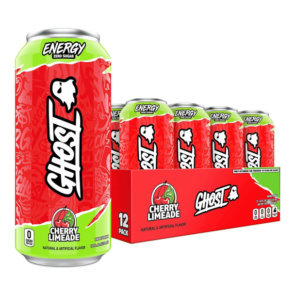 Ghost Energy 16 Onzas 12 Paquete Cherry Limeade
