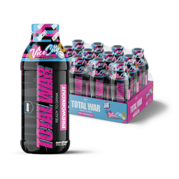 Redcon1 Total War Lista para Beber 12 Onzas 12 Paquete Vice City