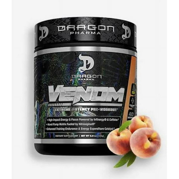 Dragon Pharma Venom 40 Porciones Sour Peach Gummy