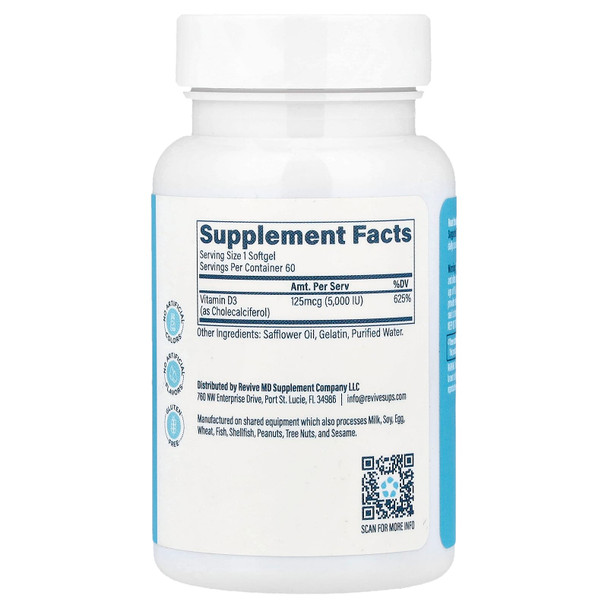 Rev Vitamin D3 Immune Bone Healt Support 60 Cápsulas