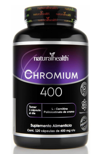 Natural Chromium 400 400Mg 120 Cápsulas