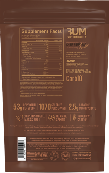 Raw Cbum Ganador de Masa 12 Libras Chocolate