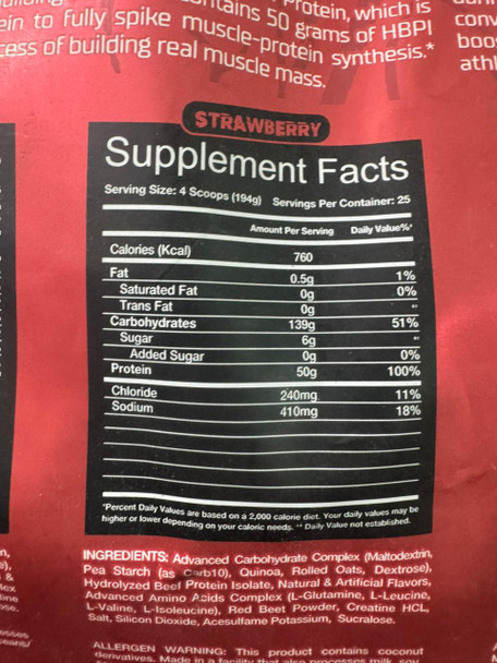 Red Rex Beef Mass Plus 10 7 Libras Vanilla