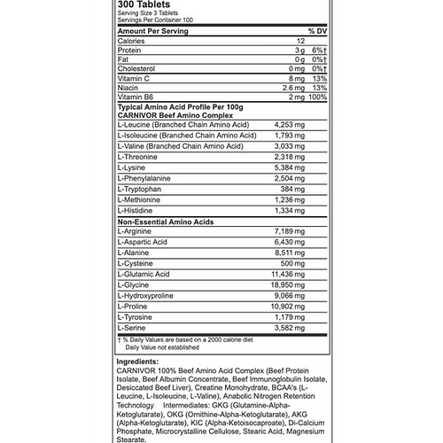 Mmd Carnivor Beef Aminos 300Ct
