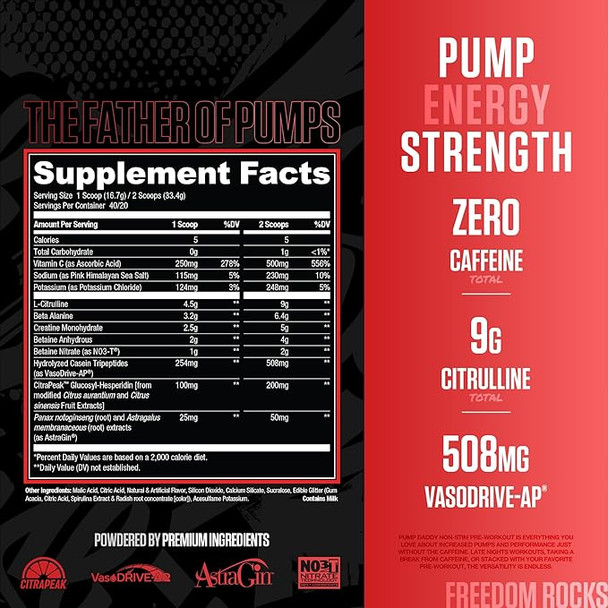 Ryse Pump Daddy V2 40 Porciones Freedom Rocks