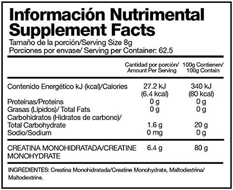 Alpha Creatina Creapure 500 Grs