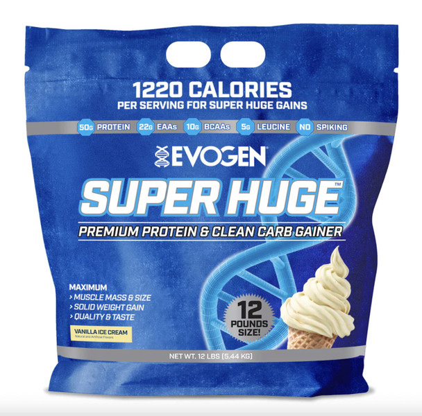Evogen Super Huge Gainer 12 Libras Vanilla Ice Cream