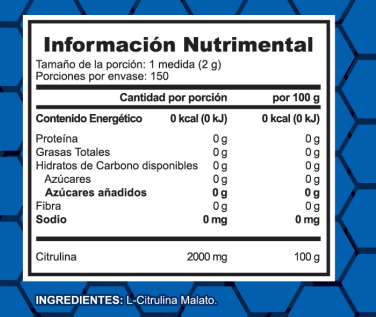 Alpha Malato de Citrulina 300 Grs