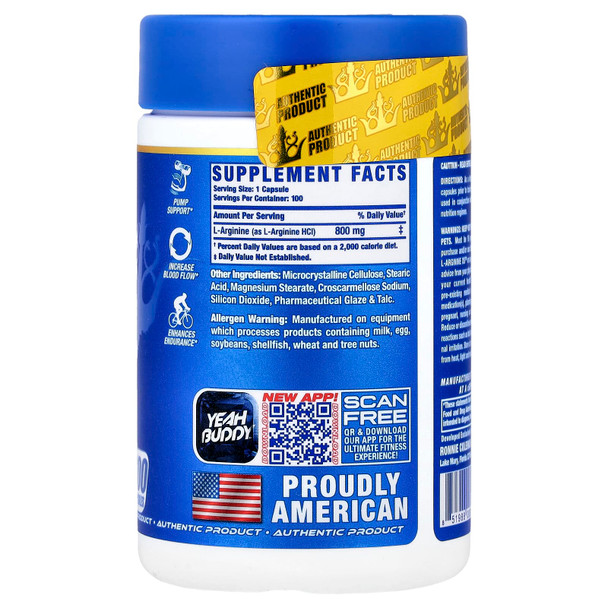 Ronnie L Arginine Xs 100 Cápsulas