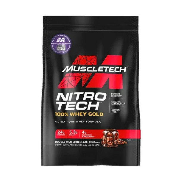 Muscle Tech Nitro Tech Whey Gold 8 Libras Double Rich Chocolate