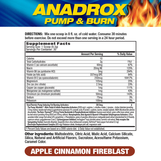 Mhp Anadrox 30 Porciones Apple Cinnamon Fireblast