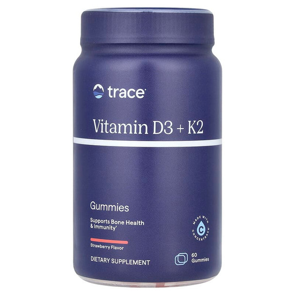 Trace Minerals Vitamin D3 K2 60 Gomitas