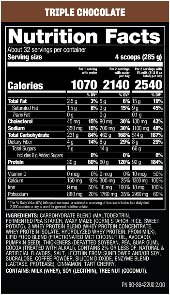 Mutant Mass Xxxtreme 2500 12 Libras Triple Chocolate