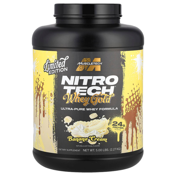 Muscle Tech Nitro Tech Whey Gold 5 03 Libras Banana Cream