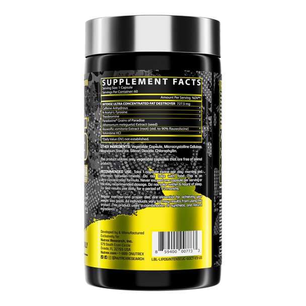 Nutrex Research Research Lipo 6 Black Uc Intense Quemador de Grasa 60 Cápsulas