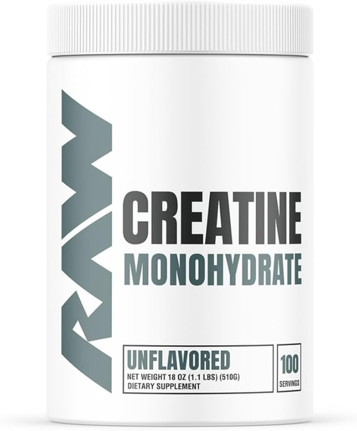 Raw Creatina Monohydrate sin Sabor 100 Porciones