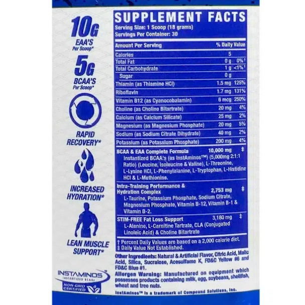 Ronnie Amino Tone EAA Sport 30 Porciones Blue Razz