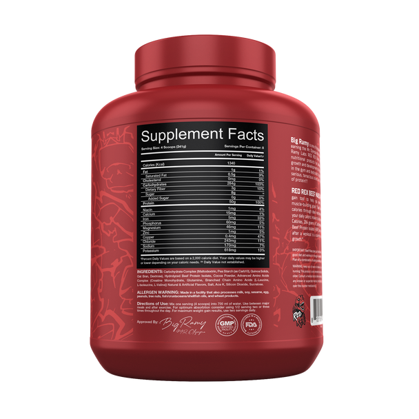 Red Rex Beef Mass Plus 6 Libras Chocolate Peanut Butter