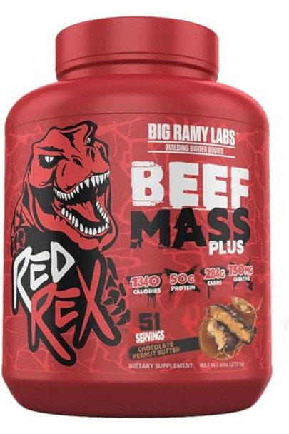 Red Rex Beef Mass Plus 6 Libras Chocolate Peanut Butter