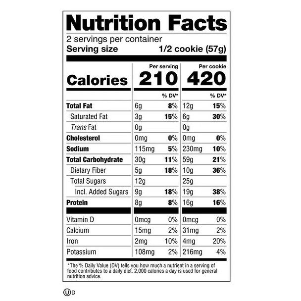 Lenny y Larry´S Complete Cookie 12 Cookies Chocolate Chip