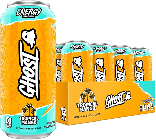Ghost Energy 16 Onzas 12 Paquete Tropical Mango