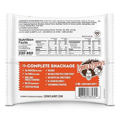 Lenny y Larry´S Complete Cookie 12 Cookies Pumpkin