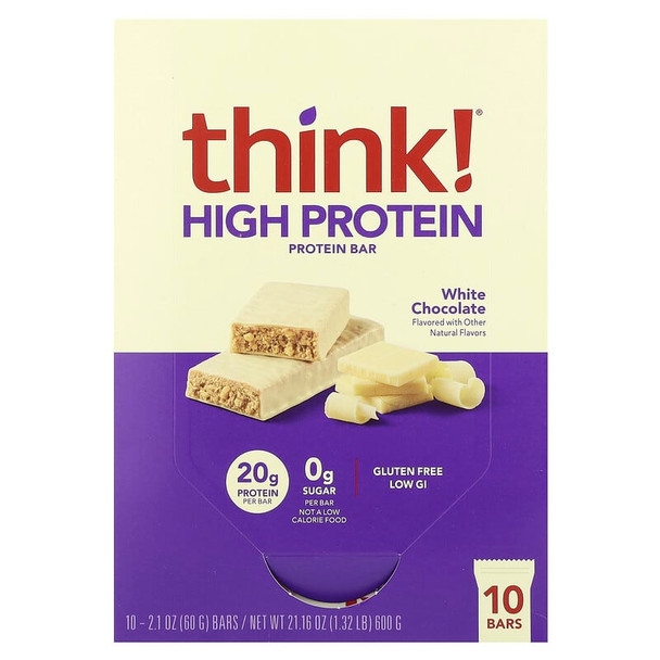 Think High Protein 10 Bars White Chocolate